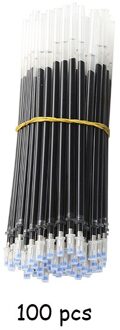 100 stks/set Gel Pen Vullingen 0.5mm Volledige Naald Vullingen Zwarte Pen Vullingen Pen Staven Student Briefpapier Kantoor Schoolbenodigdheden