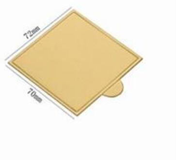 100 Stks/set Gouden Mousse Mat Bodem Schuim Cake Base Boards Papier Board Multi Vorm Dessert Tray Kerst Taart Decoratie Gereedschappen plein 7cm