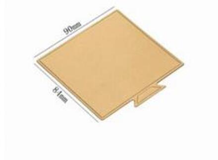 100 Stks/set Gouden Mousse Mat Bodem Schuim Cake Base Boards Papier Board Multi Vorm Dessert Tray Kerst Taart Decoratie Gereedschappen plein 8cm