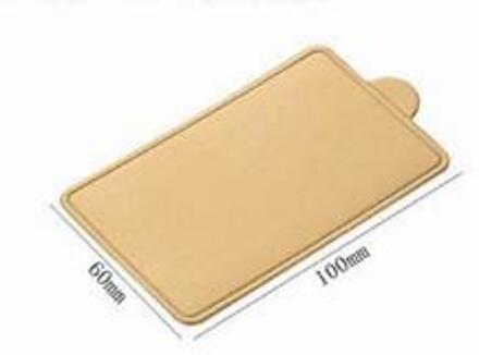 100 Stks/set Gouden Mousse Mat Bodem Schuim Cake Base Boards Papier Board Multi Vorm Dessert Tray Kerst Taart Decoratie Gereedschappen rectangel 6x 10cm