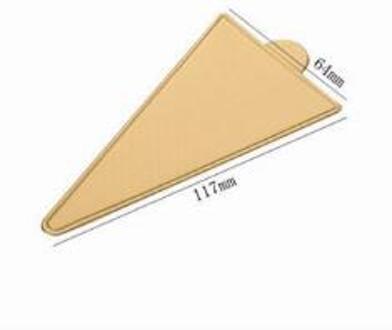 100 Stks/set Gouden Mousse Mat Bodem Schuim Cake Base Boards Papier Board Multi Vorm Dessert Tray Kerst Taart Decoratie Gereedschappen triangle 6.5cm