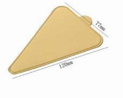 100 Stks/set Gouden Mousse Mat Bodem Schuim Cake Base Boards Papier Board Multi Vorm Dessert Tray Kerst Taart Decoratie Gereedschappen triangle 7.7cm