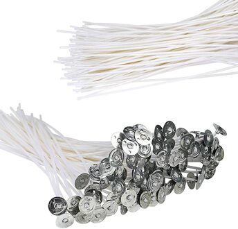 100 Stks/set Kaars Wieken Rookloze Wax Puur Katoen Core 9/15/20Cm Diy Kaars Maken Pre-gewaxt Wieken Voor Feestartikelen * 15cm