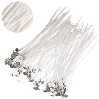 100 Stks/set Kaars Wieken Rookloze Wax Puur Katoen Core 9/15/20Cm Diy Kaars Maken Pre-gewaxt Wieken Voor Feestartikelen *