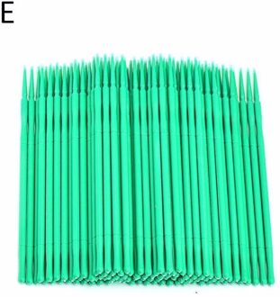 100 Stks/set Kleurrijke Tand Applicator Borstels Dental Micro Brush Disposable Materialen Mascara Wands Wimpers Cosmetische Penselen diep groen (M)