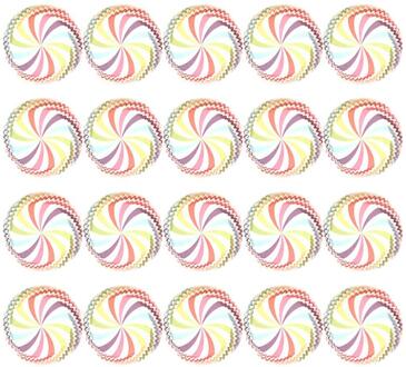100 Stks/set Regenboog Kleur Muffin Cupcake Paper Cups Cake Formulieren Cupcake Cakevorm Cup Cake Papier Decoreren Gereedschap 2