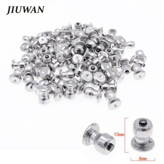 100 Stks/set Universele Auto 8*10Mm Duurzaam Wiel Lugs Banden Studs Schroef Aluminium Winter Sneeuw Spikes Band Kettingen anti-Slip Studs