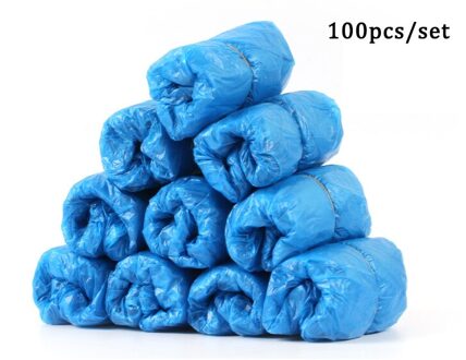 100 Stks/set Wegwerp Plastic Anti Slip Boot Veiligheid Schoen Cover Reiniging Pvc Plastic Over Schoenen Shoe Boot Covers Tapijt Protector
