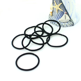 100 stks Vrouwen Elastische Hair Ties Band Touwen Ring Paardenstaart Houder Accessoires Zwart F719
