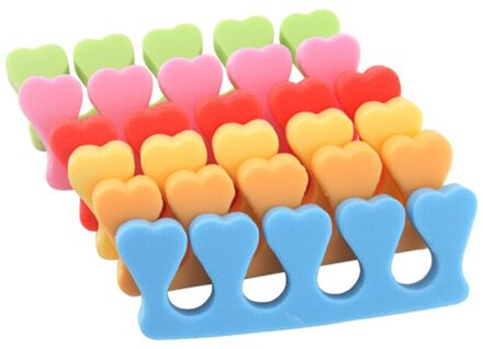 100 stks Zachte Vinger Teen Afscheiders Voor Nail Art Gereedschap Gel UV Gereedschap Salon Pedicure Manicure Willekeurige Kleuren #3374