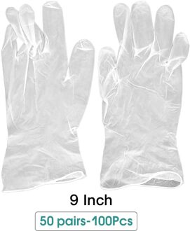 100 Stks/zak Disposabletransparent Pvc Handschoenen Schotel Wassen Schoonmaken Hand Care Keuken Handschoenen Universele Voor Thuis Keuken Gereedschap 9 duim