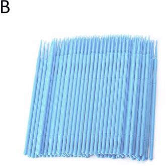100 Stks/zak Wimper Wattenstaafjes Borstels Micro Borstel Wegwerp Make Duurzaam Tand Applicator Extensions Make-Up Tool 02