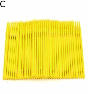 100 Stks/zak Wimper Wattenstaafjes Borstels Micro Borstel Wegwerp Make Duurzaam Tand Applicator Extensions Make-Up Tool 03