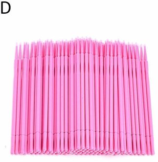 100 Stks/zak Wimper Wattenstaafjes Borstels Micro Borstel Wegwerp Make Duurzaam Tand Applicator Extensions Make-Up Tool 04