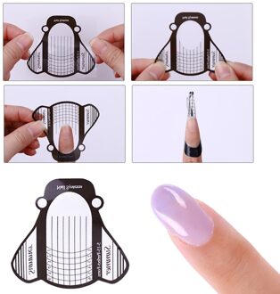 100 stks Zwart Honeybee Shape Nail Art Sculpting Acryl UV Gel Nail Tips Uitbreiding Gereedschap Nail Forms Nail Manicure Gereedschap