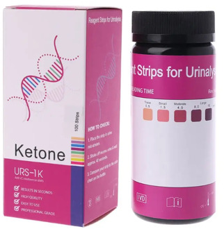 100 Strips/Set Ketone Test Strips Urine Tester Reagent Strip Anti-VC Test-Atkins Diet Weight Loss Analyze Analysis Urinary URS-1