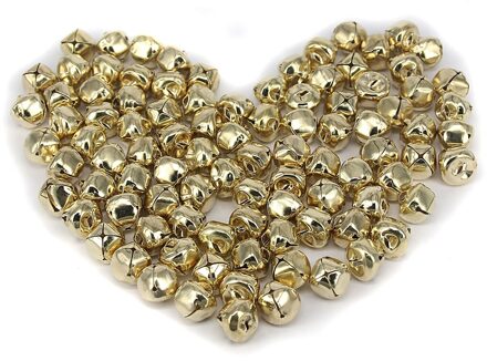 100 Stuks 15Mm Goud Kerst Jingle Bells Hanger/Decoratie/Craft/Sieraden Diy