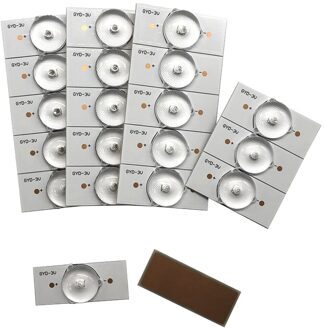 100 Stuks 3V Smd Lamp Kralen Met Optische Lens Fliter Voor 32-65 Led Tv Reparatie Met 2M Wire Led Light Strip Onderdelen Accessoires 20stk Lamp Beads