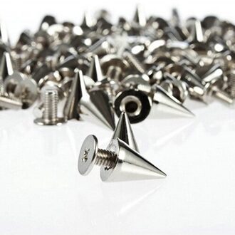 100 Stuks 9.5mm Zilver Cone Studs en Spikes Punk Screwback Zilver Cone Spikes Screwback Studs DIY Craft Cool Klinknagels Verschepen
