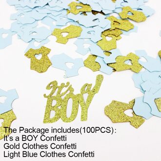 100 Stuks Baby Shower Decoraties Zijn Een Jongen Meisje Confetti Geslacht Onthullen Feestartikelen Diy Glitter Confetti Papier Roze Tafel decor reeks B