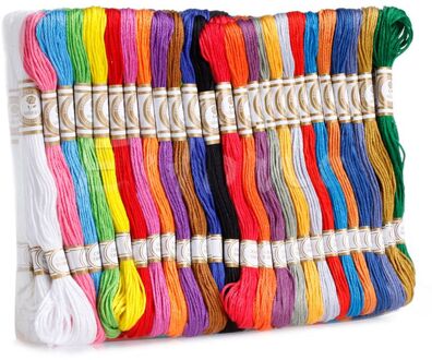 100 Stuks Borduren Diy Polyester Katoen Lijn Tak Threads Soortgelijke Discussie Floss Streng Kruissteek Draad