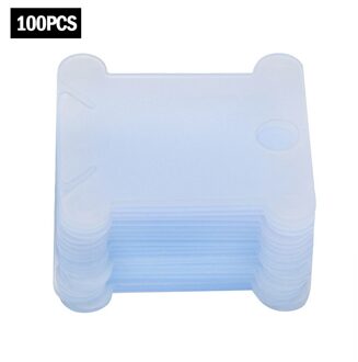 100 Stuks Borduren Floss Craft Draad Spoel Kruissteek Opslag Houder Plastic Naaigaren Board Card Craft Kit 4Cm blauw 100stk