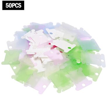 100 Stuks Borduren Floss Craft Draad Spoel Kruissteek Opslag Houder Plastic Naaigaren Board Card Craft Kit 4Cm gemengde kleur 50stk