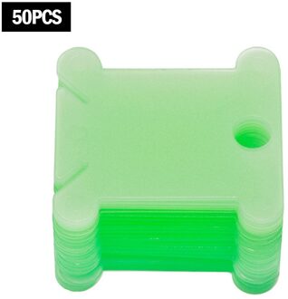 100 Stuks Borduren Floss Craft Draad Spoel Kruissteek Opslag Houder Plastic Naaigaren Board Card Craft Kit 4Cm groen 50stk