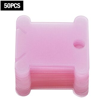 100 Stuks Borduren Floss Craft Draad Spoel Kruissteek Opslag Houder Plastic Naaigaren Board Card Craft Kit 4Cm roze 50stk