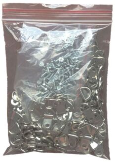 100 Stuks D Ring Opknoping Fotolijst Band Hanger Haken Olieverf Spiegel Hanger Met 100 Schroeven -A
