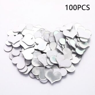 100 Stuks Diy Accessoire Party Gast 2Cm (1.8 In) kleine Hart Sticker Bruiloft Decor Acryl Spiegel Sticker Kid 'S Room SV