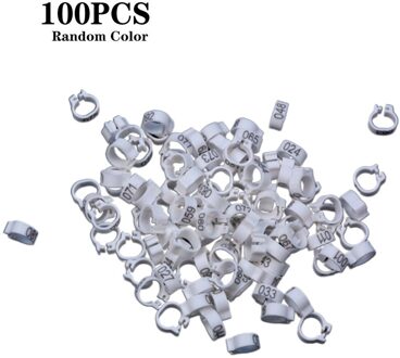 100 Stuks Duif Bajonet Nummer Ring Voetring Vogel Benodigdheden Opening Identificatie Ring Mark Ring Willekeurige Kleur