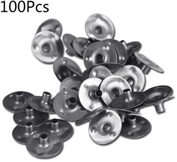 100 Stuks Duurzaam Waxed Kaarsen Maken Metalen Lont Sustainers Carry Houders Tabs Tool Craft Diy