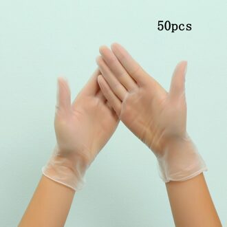 100 Stuks Food Grade Wegwerp Vinyl Handschoenen Anti-Statische Pvc Handschoenen Voor Voedsel Schoonmaken Koken Restaurant Keuken Maat S/M/L/Xl groen / M