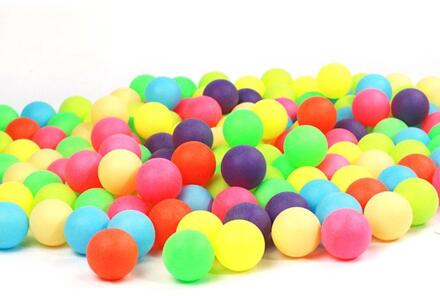 100 Stuks Gekleurde Ping Pong Ballen 40Mm Entertainment Tafeltennis Ballen Kleuren Voor Game En Activiteit Kleur