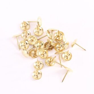 100 Stuks Gold Brass Decoratieve Nails Kopspijkers Toegepast Sieraden Geschenkdoos Tafel Pushpins Meubels Hardware Houtwerk Tool 11X16 Mm 100stk-goud