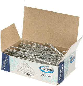 100 stuks grote zilveren paperclips 50 mm