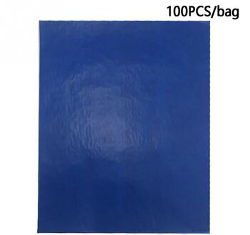 100 Stuks Herbruikbare Home Office Craft Kleurrijke Carbon Papier Een Kant Stof Tekening Transfer A4 Tracing Schilderen Kleur Carbon Papier blauw