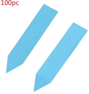 100 Stuks Herbruikbare Pvc Planten Hang Tag Labels Boom Vruchten Zaailing Tuin Bloempot Plastic Tags Teken Classificatie Gereedschap blauw