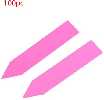 100 Stuks Herbruikbare Pvc Planten Hang Tag Labels Boom Vruchten Zaailing Tuin Bloempot Plastic Tags Teken Classificatie Gereedschap roze