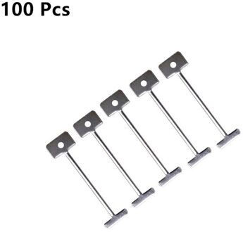 100 Stuks Herbruikbare Stalen Naald Tegel Leveling Systeem Muur Vloertegel Leveler Spacers Tegels Leggen Anti Lippage Bouw Gereedschap