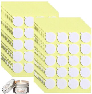 100 Stuks Kaars Lont Stickers, 20Mm Dubbelzijdige Schuim Lijm Lijm Stippen Lont Hittebestendigheid Kaars Maken Levert Voor Kaars 240stk