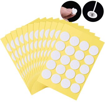 100 Stuks Kaars Lont Stickers, 20Mm Dubbelzijdige Schuim Lijm Lijm Stippen Lont Hittebestendigheid Kaars Maken Levert Voor Kaars geel 100stk