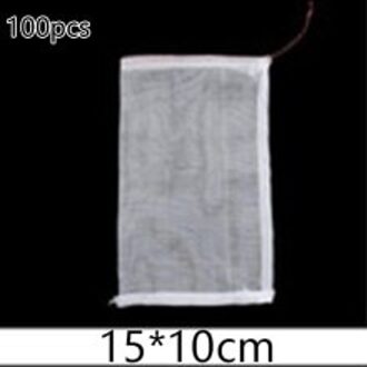 100 Stuks Mesh Netto Zak Ademende Zak Fruit Netto Zak Insect Zak Mesh Voor Tuin Netto Zak 25 35cm