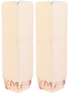 100 Stuks Paper Cupcake Cups Vierkante Wegwerp Cake Cup Hittebestendig Dessert Bowls Mini Cake Box Feestartikelen (blauwe Stip) geassorteerd kleur