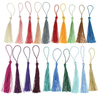 100 Stuks/partij Zijden Kwasten 20 Kleuren Fringe Trim Voor Gordijnen Diy Bladwijzers Earring Sieraden Vinden Zijden Kwasten Met Loops