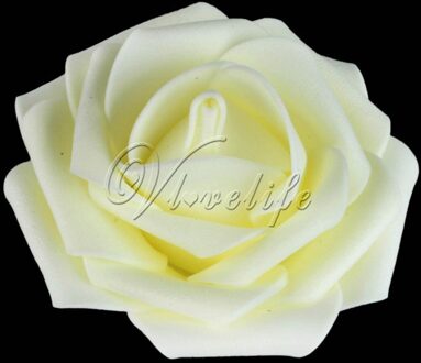 100 Stuks Pe Foam Rose Bloem Hoofd 7Cm Kunstmatige Rose Bloemen Boeket Handgemaakte Bruiloft Woondecoratie Feestelijke & Party plakboek ivoor