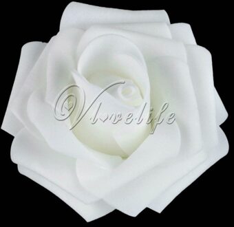 100 Stuks Pe Foam Rose Bloem Hoofd 7Cm Kunstmatige Rose Bloemen Boeket Handgemaakte Bruiloft Woondecoratie Feestelijke & Party plakboek wit
