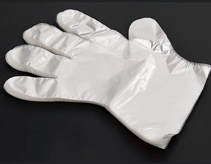 100 Stuks Pe Wegwerp Handschoenen Thuis Keuken Bbq Multifunctionele Clear Sanitaire Handschoenen Plastic Afwassen Catering Handschoenen