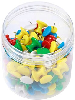 100 Stuks Per Kan Praktisch Kurk Nagels Multi-Gekleurde Pushpins Schilderen Gebruik Pin Kaart Kopspijkers